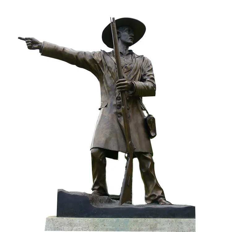 China Factory Supplier Brass Copper Bronze Soldier Statues Sculpture For Outdoor Decoration