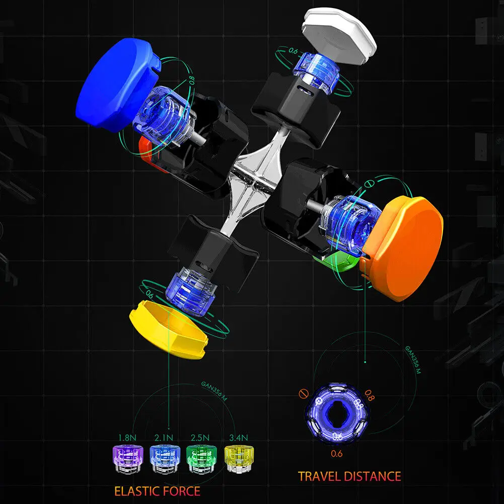 Stickerless  GAN 356 M Magnetic Speed Cube 3x3x3 Gan 356M Professional Fidget Toys