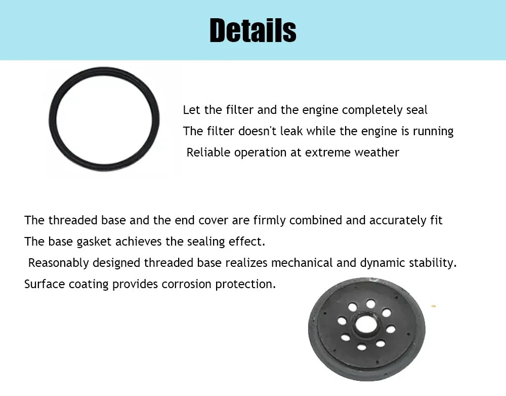 Affordable and durable Oil Filters for  Suzuki Alto0 antelope chery BYD  OD68*65-3/4-16UNF-2Bmm