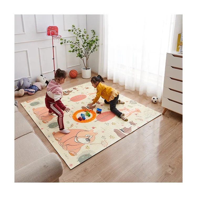 eco friendly non toxic cartoon designs factory manufacturer wholesale baby mat large  XPE foam play mats folding baby play mat