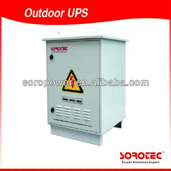 IP55 Waterproof Outdoor Telecom Battery Cabinet with Heat Exchanger 1-10KVA UPS