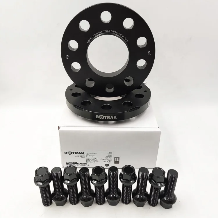 BOTRAK true forged 7075 t6 15mm 5x112 wheel spacer for mercedes benz E S GLC GLS GLA GLB class AMG