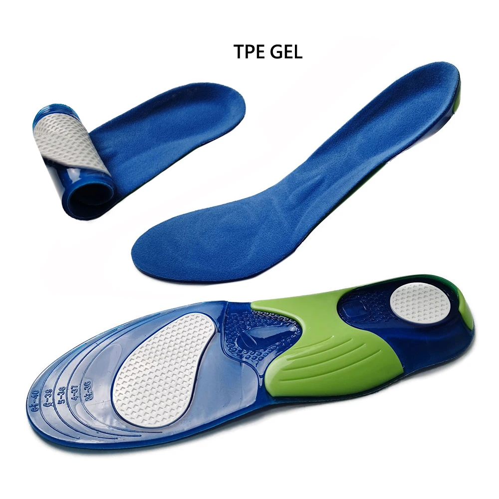 Silicone Gel Insole For Men And Women Basketball Shoe Good Bounce Performance Gel Insoles Tpe Gel Arch Support Comfortable