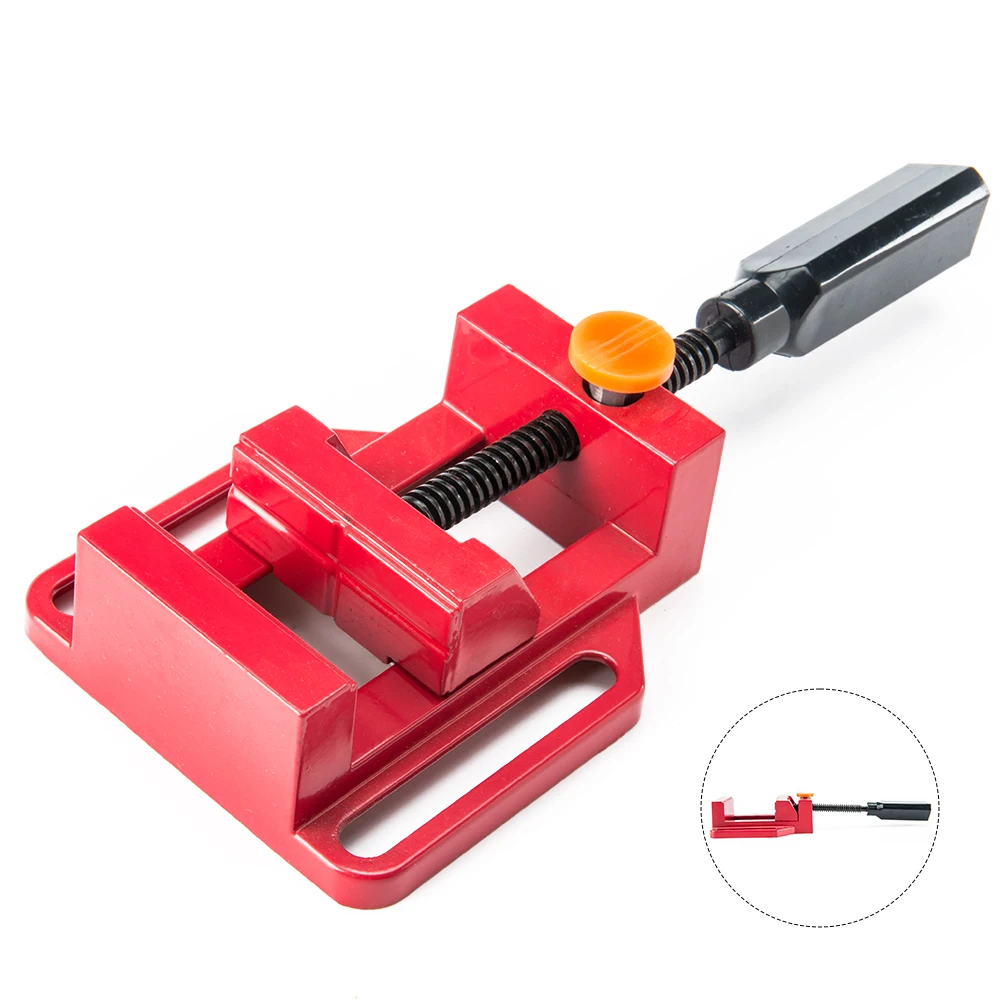 Light-Duty Quick-Released Clamp Drill Press Vice New Manual Aluminum Alloyed Desk Table for Woodworking Quick Release Mode