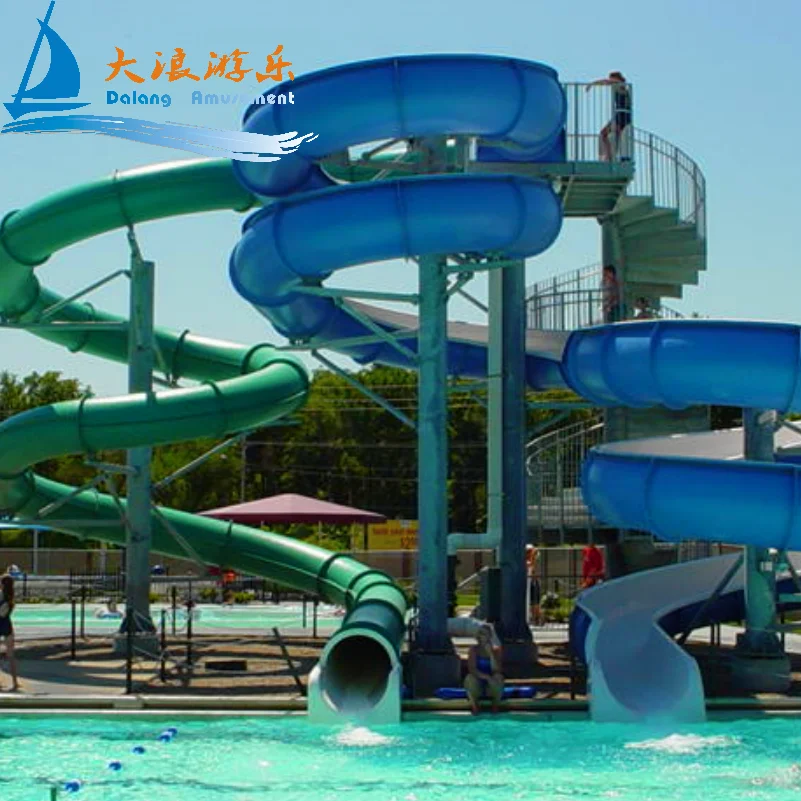 Wholesale Price Water Play Equip Slide Fiberglass Slide Manufacturer Pool Slide Park Equipment For Outdoor Water Playground
