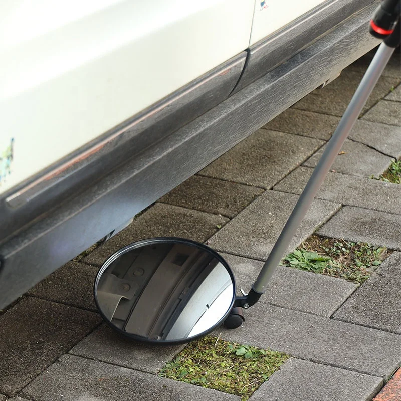 22cm under vehicle  inspection mirror with  torch parking lot blind spot convex mirror