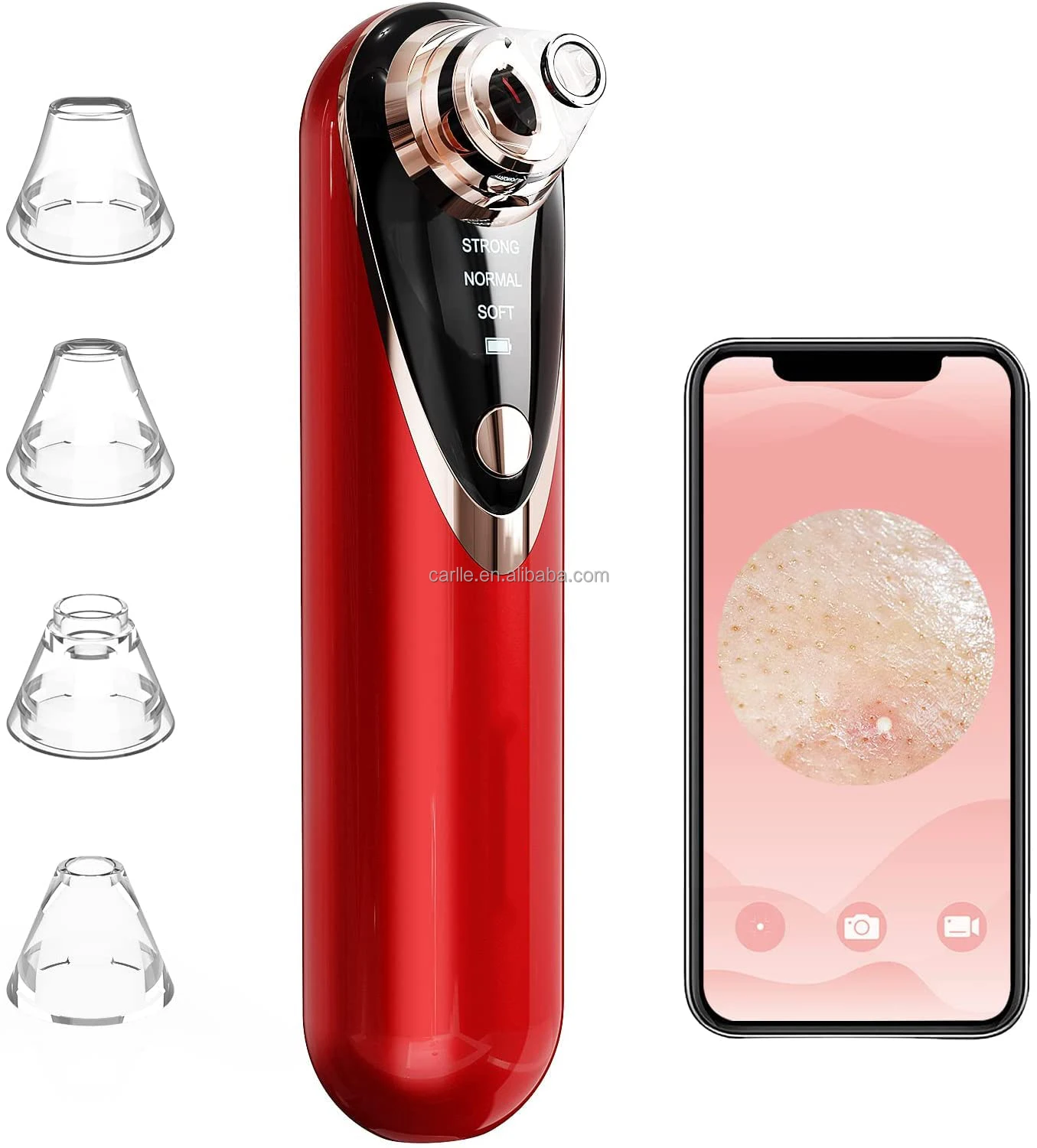 Facial electric portable smart derma suction tool kit acne pores cleanser wifi blackhead remover vacuum camera removal
