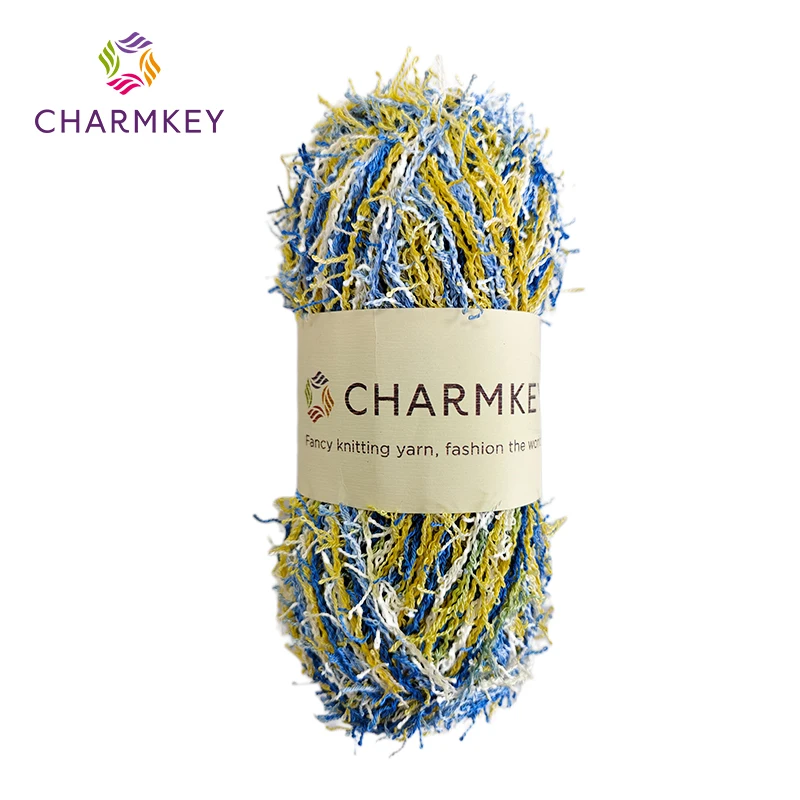 Charmkey Wholesale Mixed Color 100% Cotton Fancy Scrubby Yarn for Making Dish cloth and Crochet