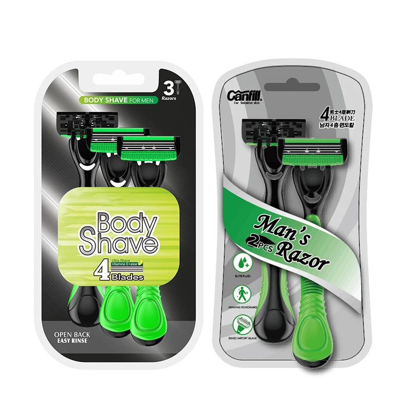 KAILI System razor New design high quality Womens  shaving  Razor 4 blades lady razor