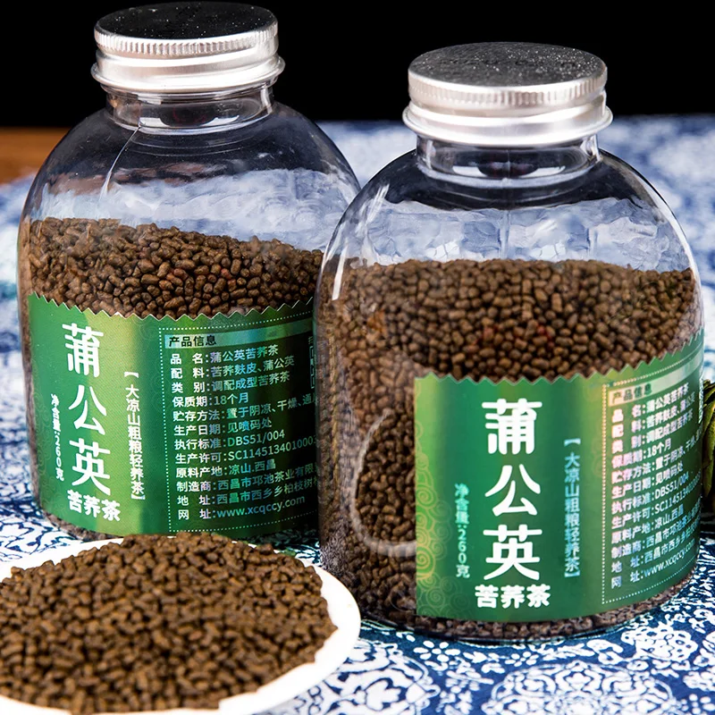 Buckwheat tea Chinese organic dandelion flower and tartary buckwheat falvor tea for weight loss slimming and detox