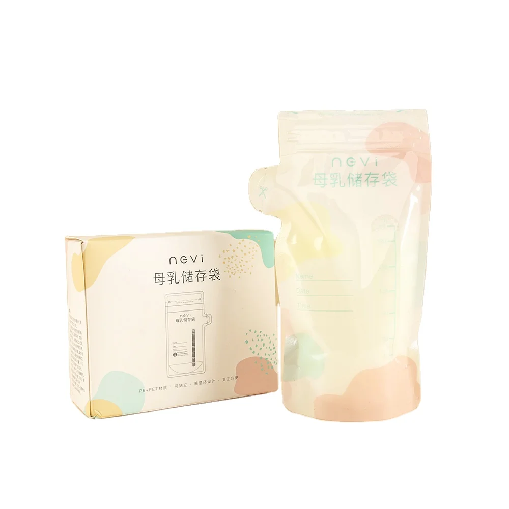 Free Sample Double Zipper Seal Breast Milk Bag bpa free For Storing and Freezing Breastmilk pouch storage