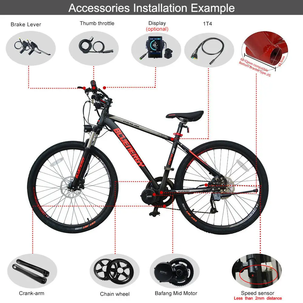 bafang bbs02b 48v 750w bafang 8fun ebike kit conversion kit with DPC18 display ship from Poland Germany warehouse