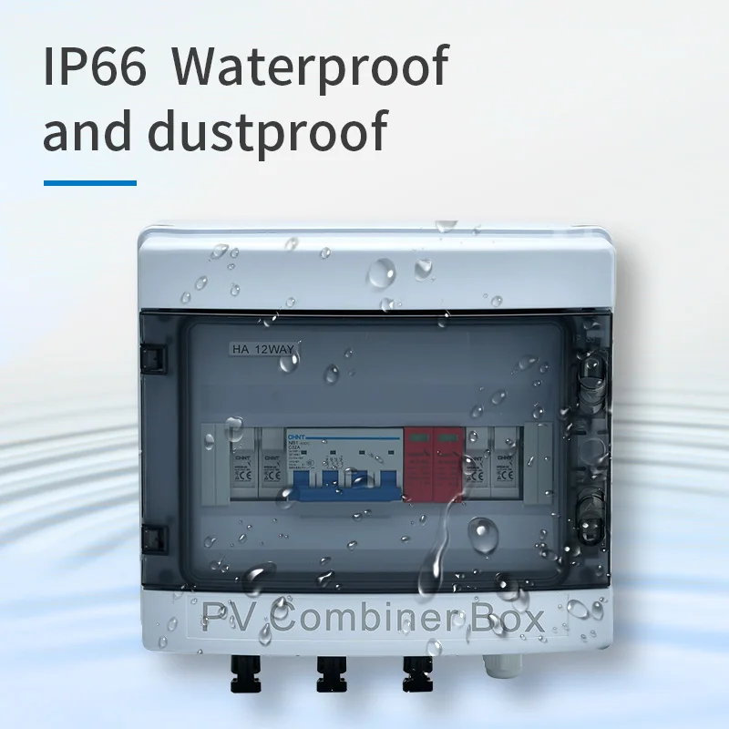 Saipwell String Combiner Box Plastic Enclosure Solar PV Combiner Box DC 500V 1000V 1500V PV Junction Box