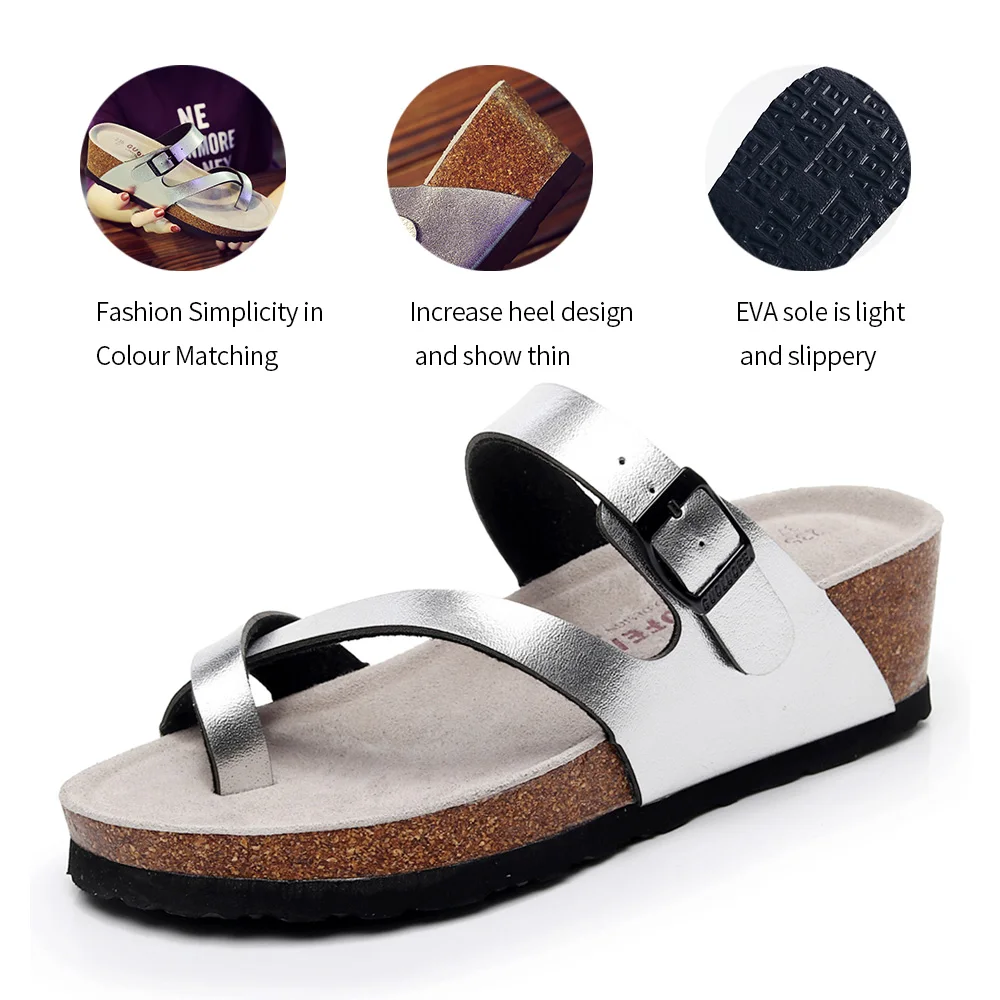 Women Floral Print EVA Wedge Heel Sandal Summer Autumn Beach Slippers For Ladies