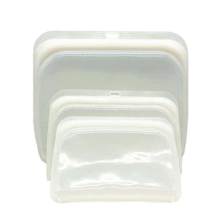 BPA Free Silicone Pouch Food Storage Bag Airtight Food Containers Reusable Ziplock Bags For Storing Sandwich, Snack and Liquids