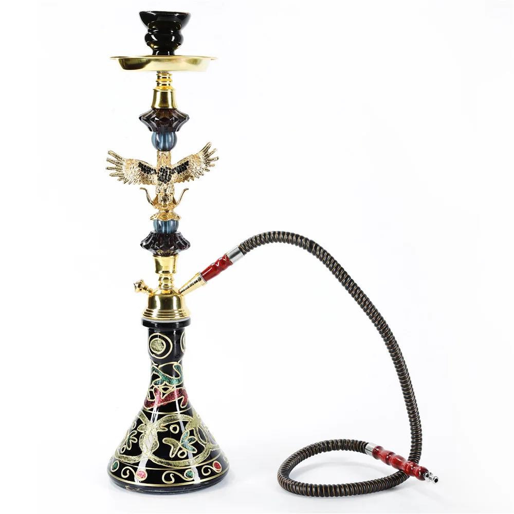 Unique Shape Single Tube Golden Eagle Hookah Full Set Hookah Accessories Hookahs