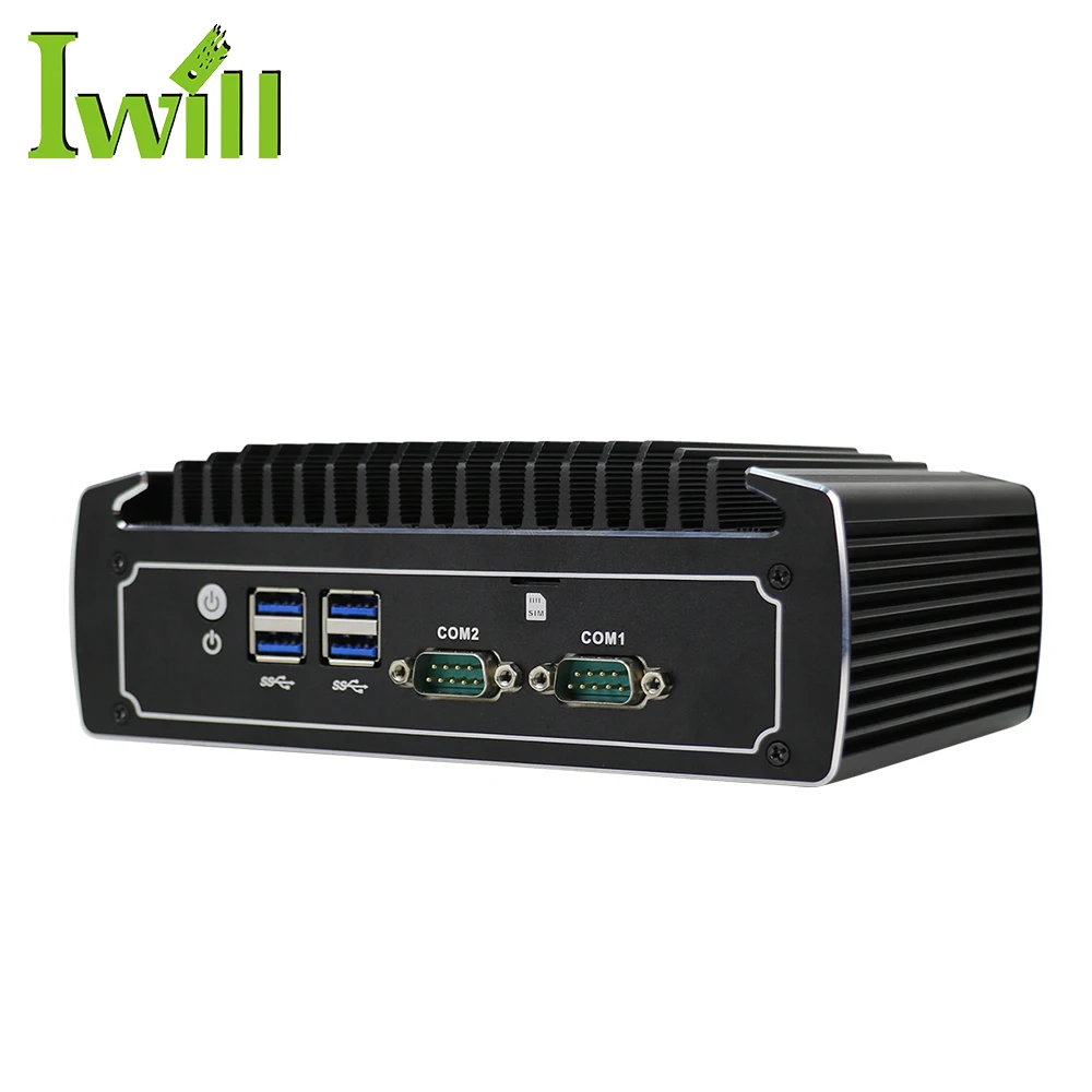 Fanless embedded PC i3-10110U i5-10210 I7-10810U Dual lan box pc mini pc support 4G LTE WiFi