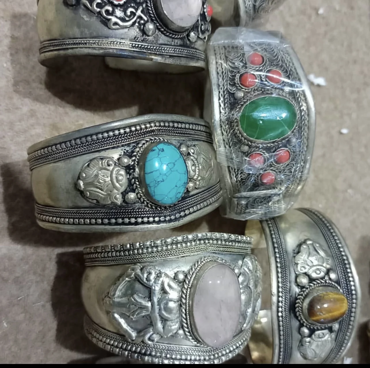 Traditional Afghani Bracelets Cultural Elegance jewlery Heavy traditional handmade Bracelets colored bangles and handcuff