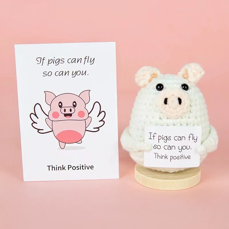 Handmade Emotional Support Pickled Cucumber Gift Cute Crochet Emotional Support Pickles with Funny Stickers Emotional Support