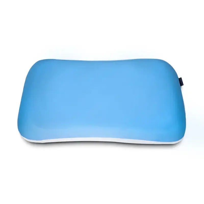 Hot Sale Luxury Best Orthopedic Cool Gel Memory Foam Pillow 200TC Thread Count Solid Pattern Neck Cervical for Summer