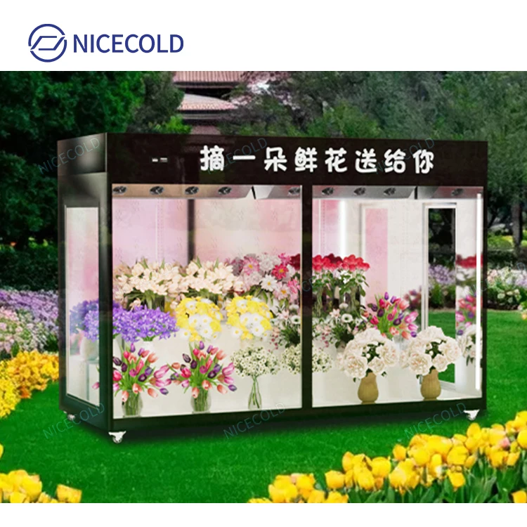 Used Flower Refrigerator Refrigerated Showcase Fresh Floral Cooler Display Cold Room
