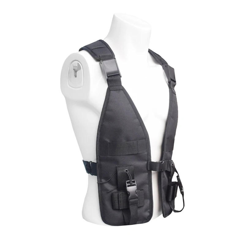 Universal Hands Free Radio Front Pack Pouch Hiphop Bag Chest Rig Vest Bag Harness Bags Two Way Radio Walkie Talkie Vest