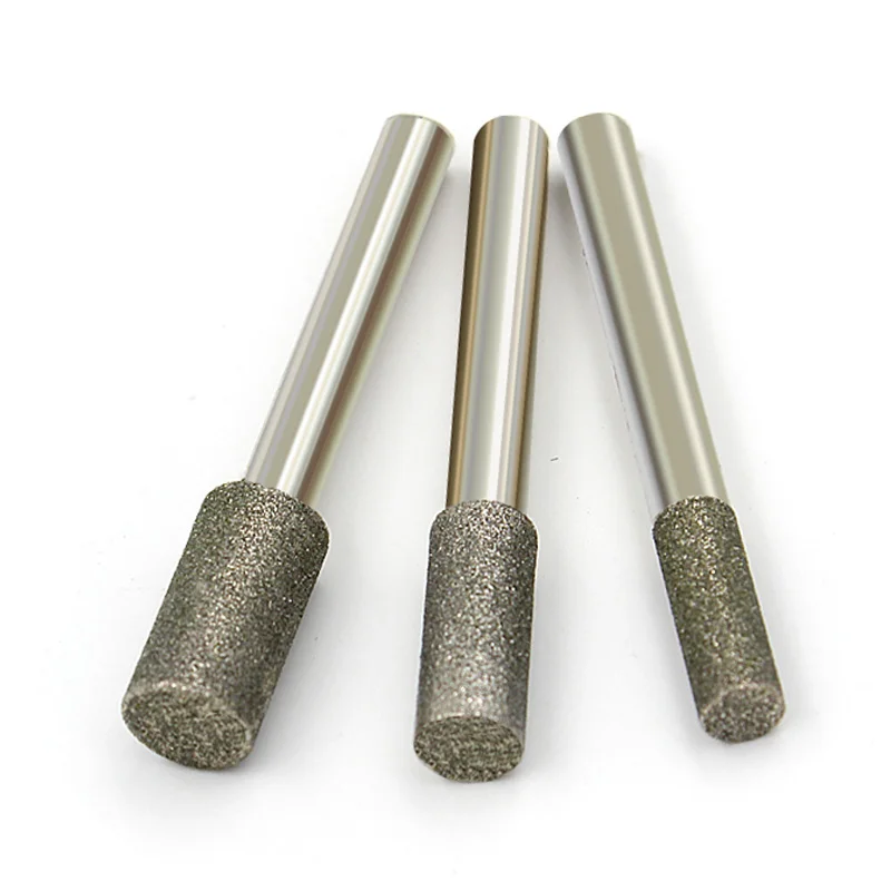 Flat top cylindrical, manufacturers direct all kinds of diamond grinding head 6mm8mm10mm