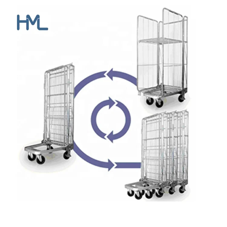 3-стороннее освещение промышленные колеса тяжелый Регулируемая подставка для перевозки грузов складной логистический склад тележка