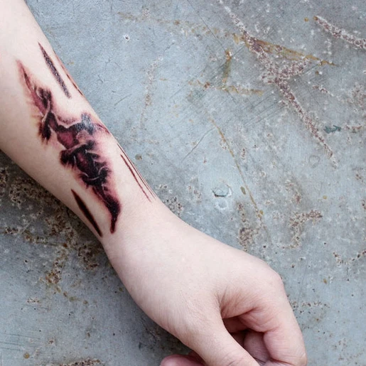 Vivid halloween scar tattoo stickers false scar tattoo multi chooses