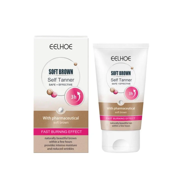EELHOE Women Body Bronzed Body Solarium Cream for Day Tanning Sun Block Foundation Tanner Lotion Body Tanning Lotion