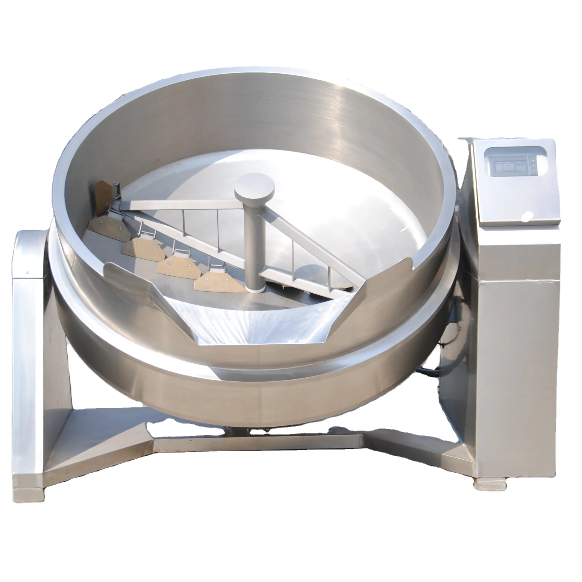 Cooking Pot With Mixer electric cooking jacketed kettles for fruit jam