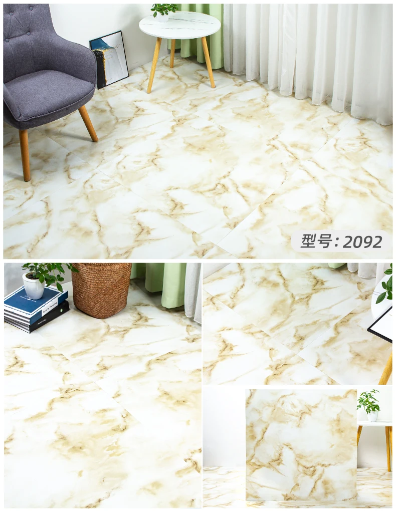 Самый дешевый 2,0 мм самоклеящийся Гибридный виниловый настил огнестойкий водонепроницаемый Противоскользящий пластик