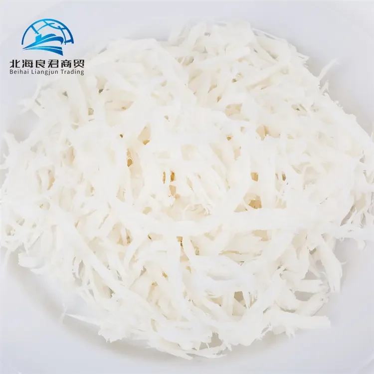 Hot selling nutritious delicious vietnam flavour dried squid seafood snack white shredded calamari squid