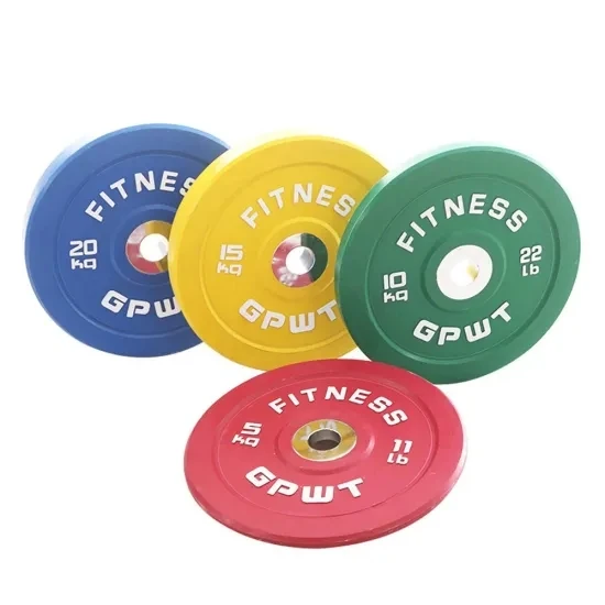 
Wholesale fitness weightlifting Color coated weight plate PU barbell plate 