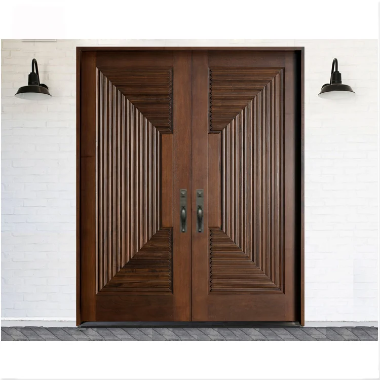 Walnut Modern latest design wooden melamine hotel door interior wooden door