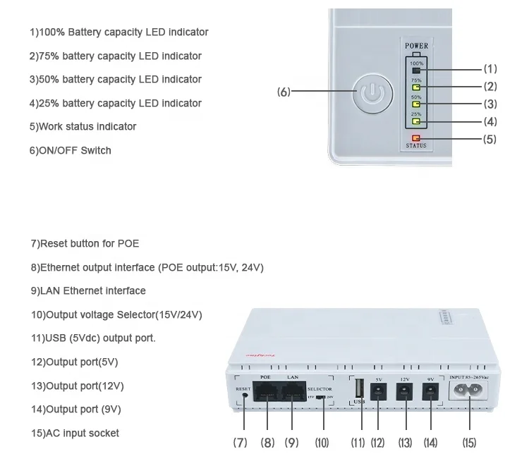 China Portable Mini UPS Poe Camera Power Supply Mini DC UPS 12V 24V on Global sources DC UPS 9V/5V