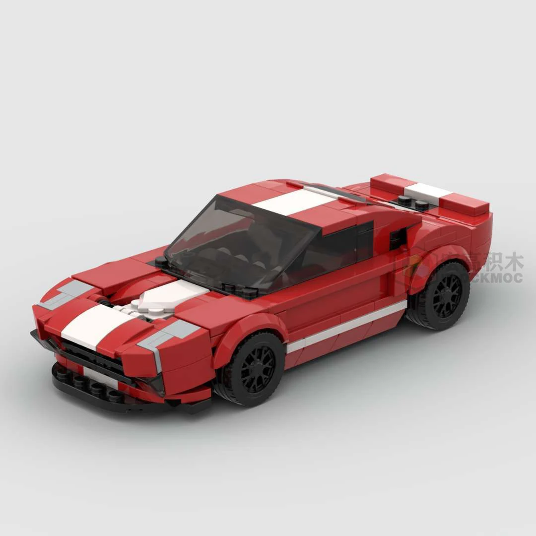 MOC Кирпич GT гоночный спортивный автомобиль технический Чемпион скорости гонщик строительные блоки Автомобили Красный гараж DIY игрушки для мальчиков