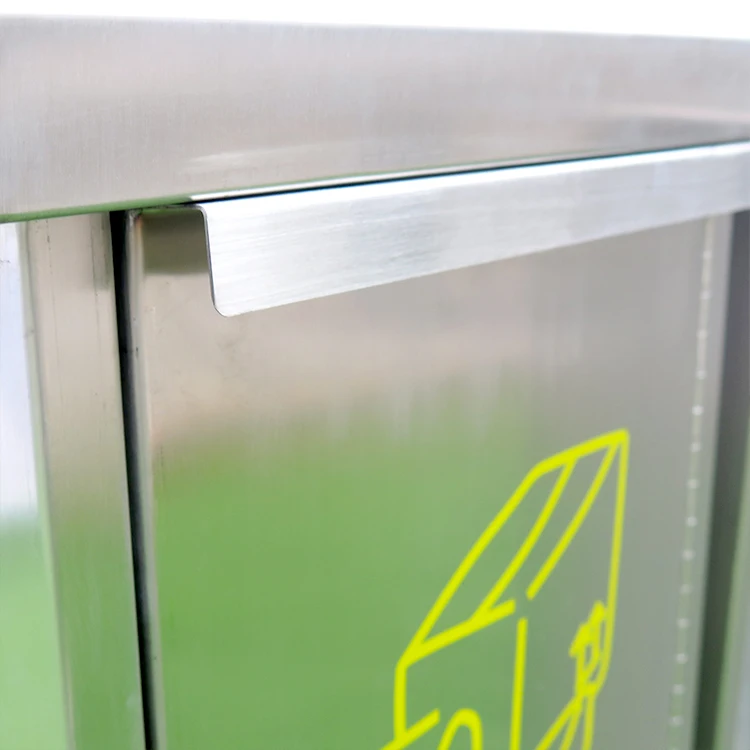 Big Modern Metal Sorting Waste Recycling Bin Stainless Steel Separate Trash Can Large Classified Garbage Bins For Sale