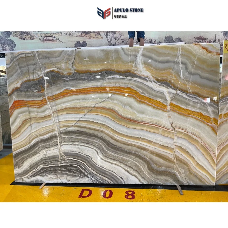 Free sample Competitive Price Onyx Stone Veneer Book Match Colorful Onyx Slab Flooring Tile Backlit Rainbow Onyx Stone