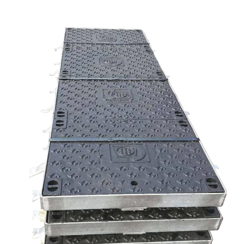 Ductile iron cover EN124  A15 B125 C250 D400 E600 F900   cast iron with lock system  hinge  manhole cover Drainage Cover