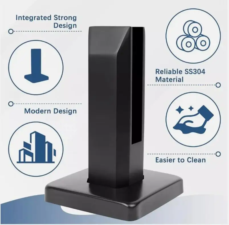 Railing Clamp Glass Clip Floor Standing Stairs Pool Spigots Balustrade