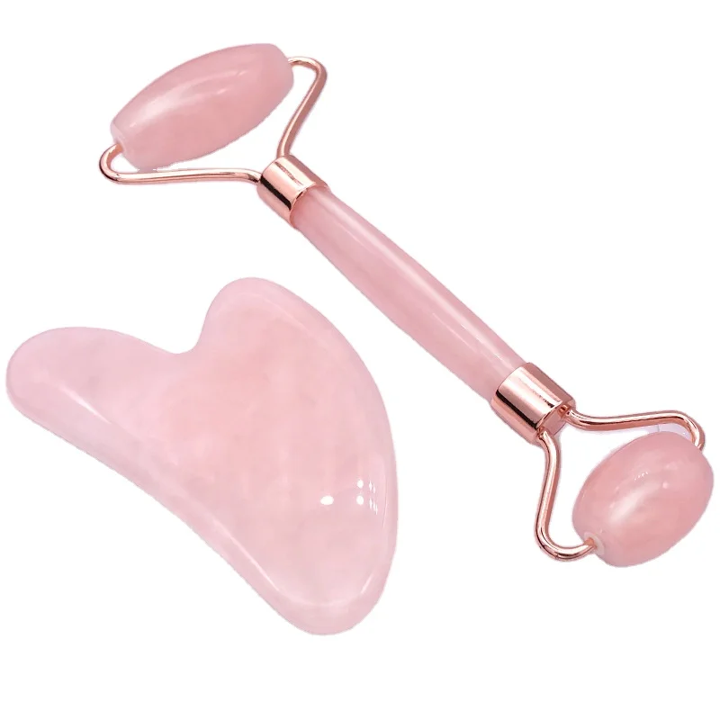 Custom Logo Cosmetics Gua Sha and Jade Roller For Stimulate Collagen Production For Home Use