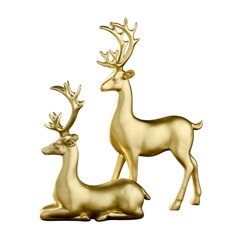 Novelty & Creative Modern Home Decor Luxury Accessories Home Decoration Living Room Resin Craft Work Deer Tableware
