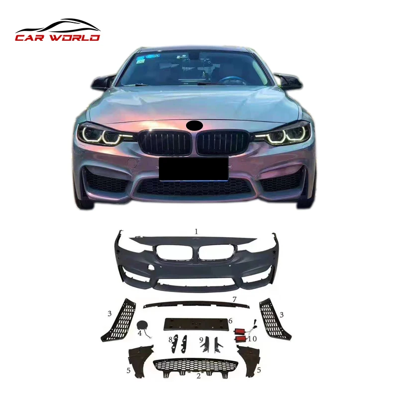  Лучшая продажа автомобильный комплект кузова для BMW 3 серии F30 F35 2012-2017 усовершенствованный M3 стиль ПП передний задний бампер боковые