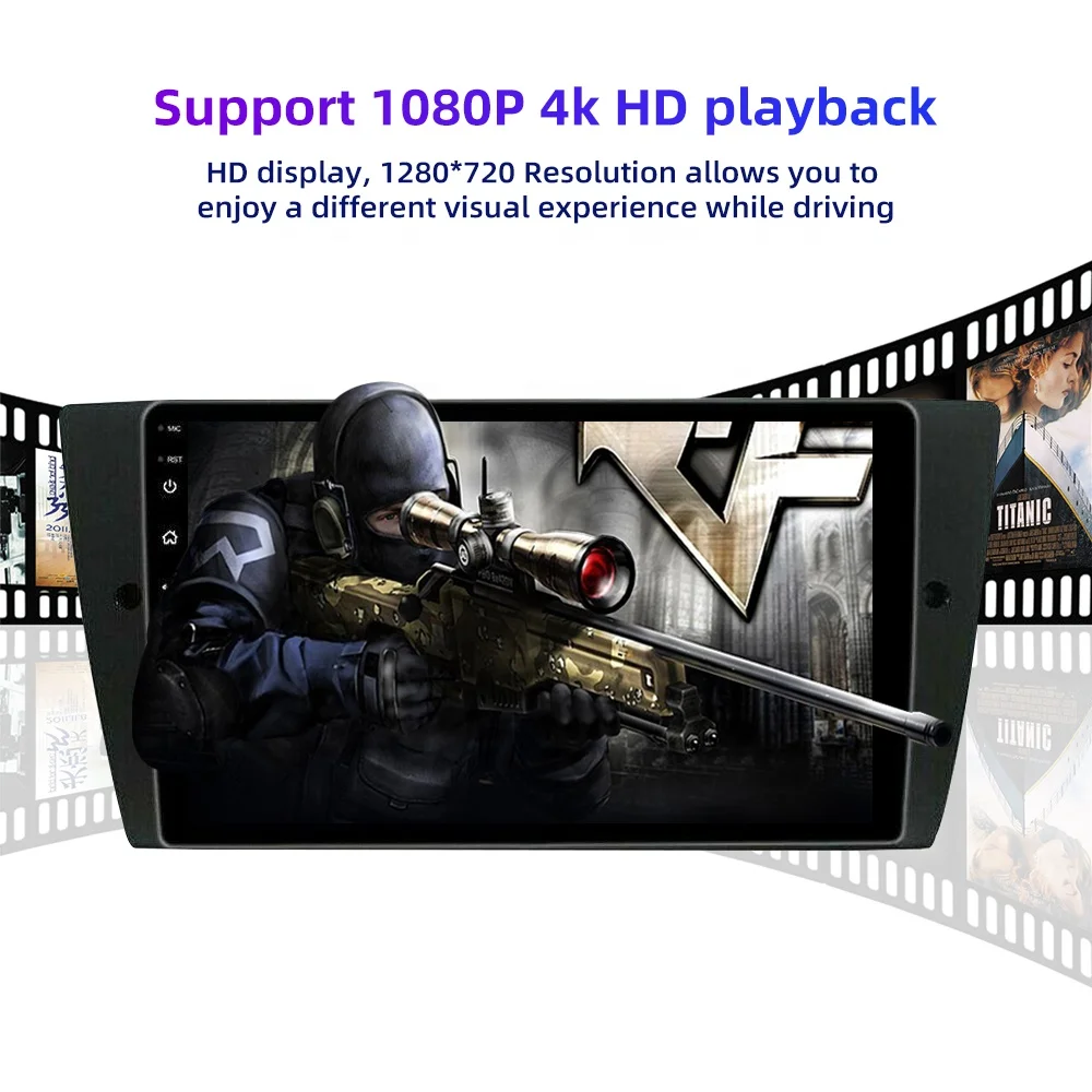 Best sellers 9 inch Android AUTO radio for BMW E90 E91 E92 E93 GPS 4+64GB 8-core WiFi car dvd player