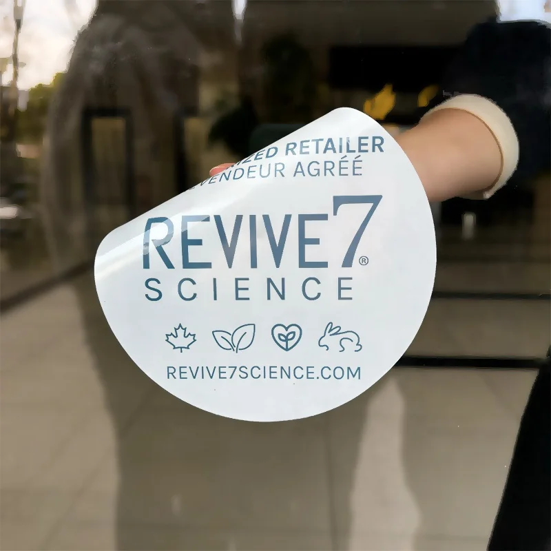 Wholesale Promotion Waterproof Custom Printing Adhesive Window Static Clings PVC No glue Cling Glass Door Window Vinyl Stickers