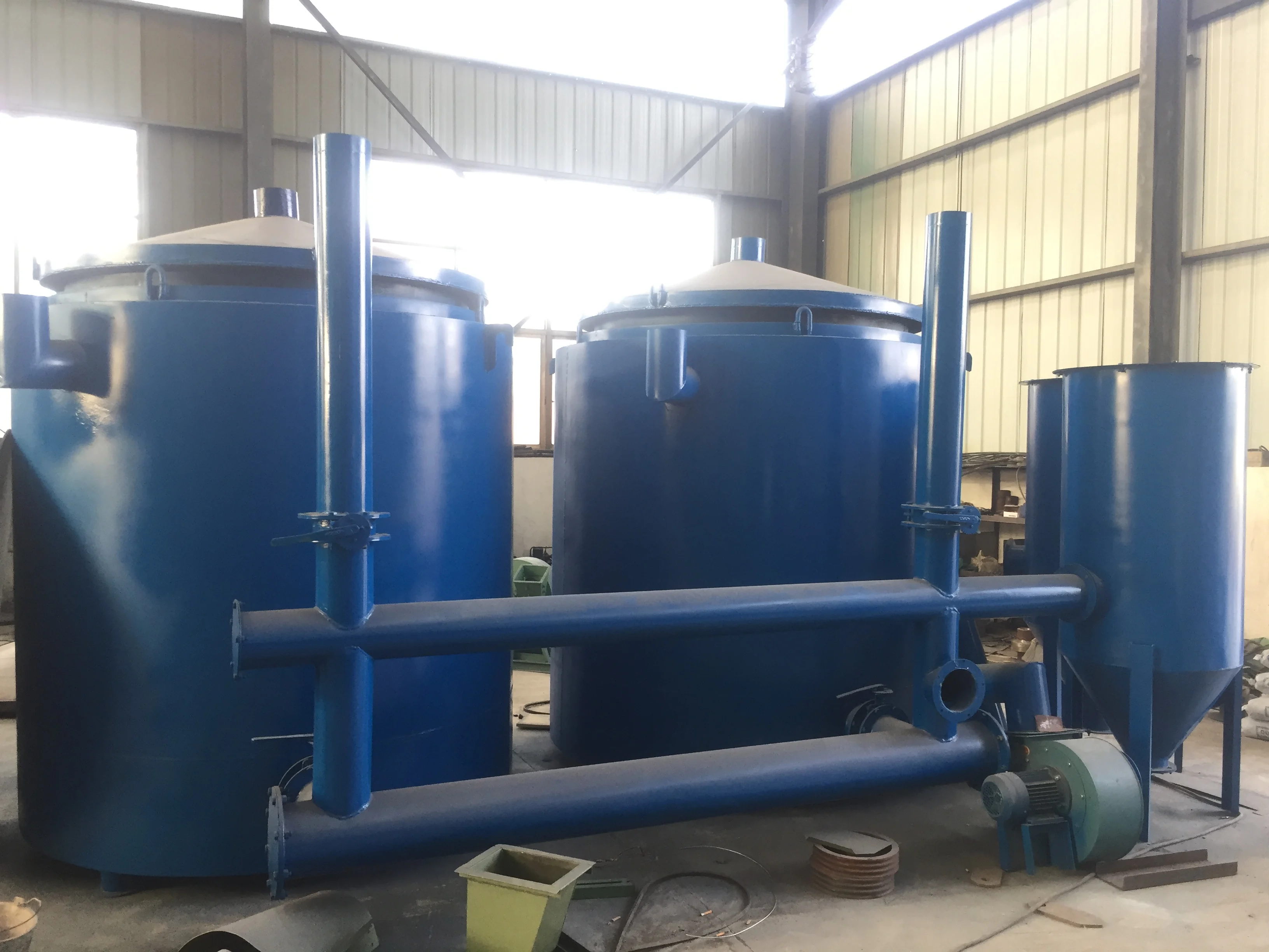 big capacity continous wood charcoal sawdust carbonization furnace