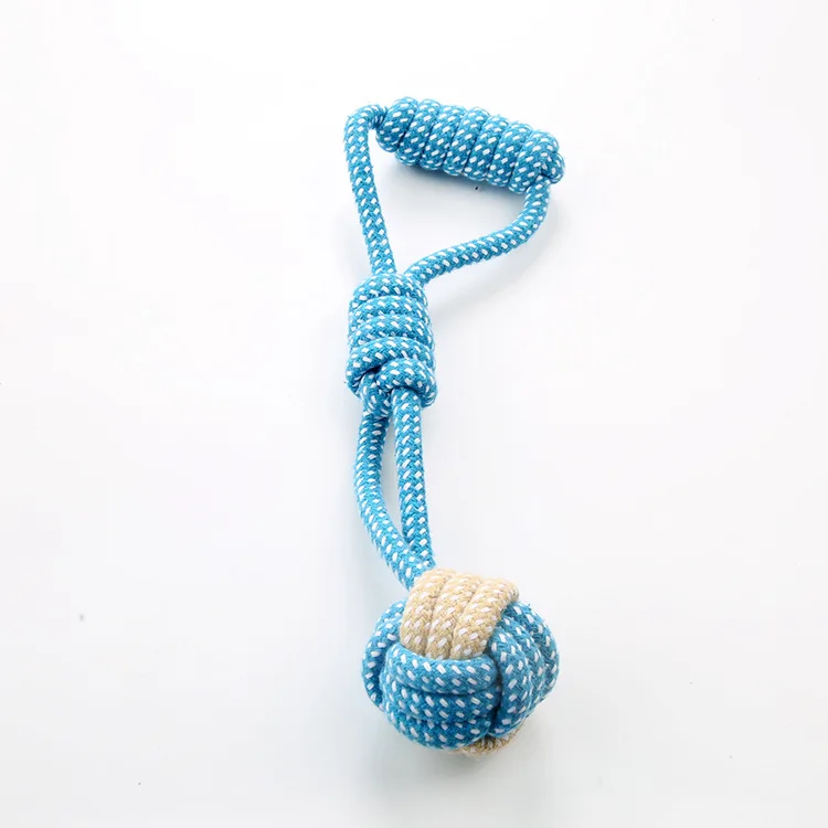 Hot Sale Dog Tug Of War Dog Toy Aggressive Chewers Tough Rope Chew Teeth Cleaning Cotton Dog Rope Toy