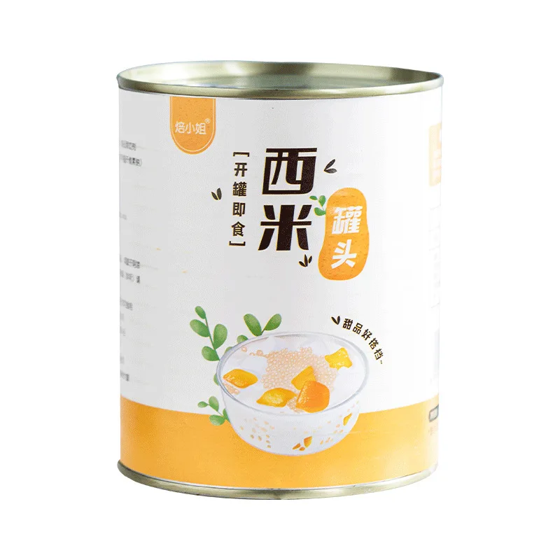 Canned Rice 900G Open Can Instant Tapioca Pudding Canned Mango Pomelo Sago Milk Tea Fruit Fishing Dessert Ingredients