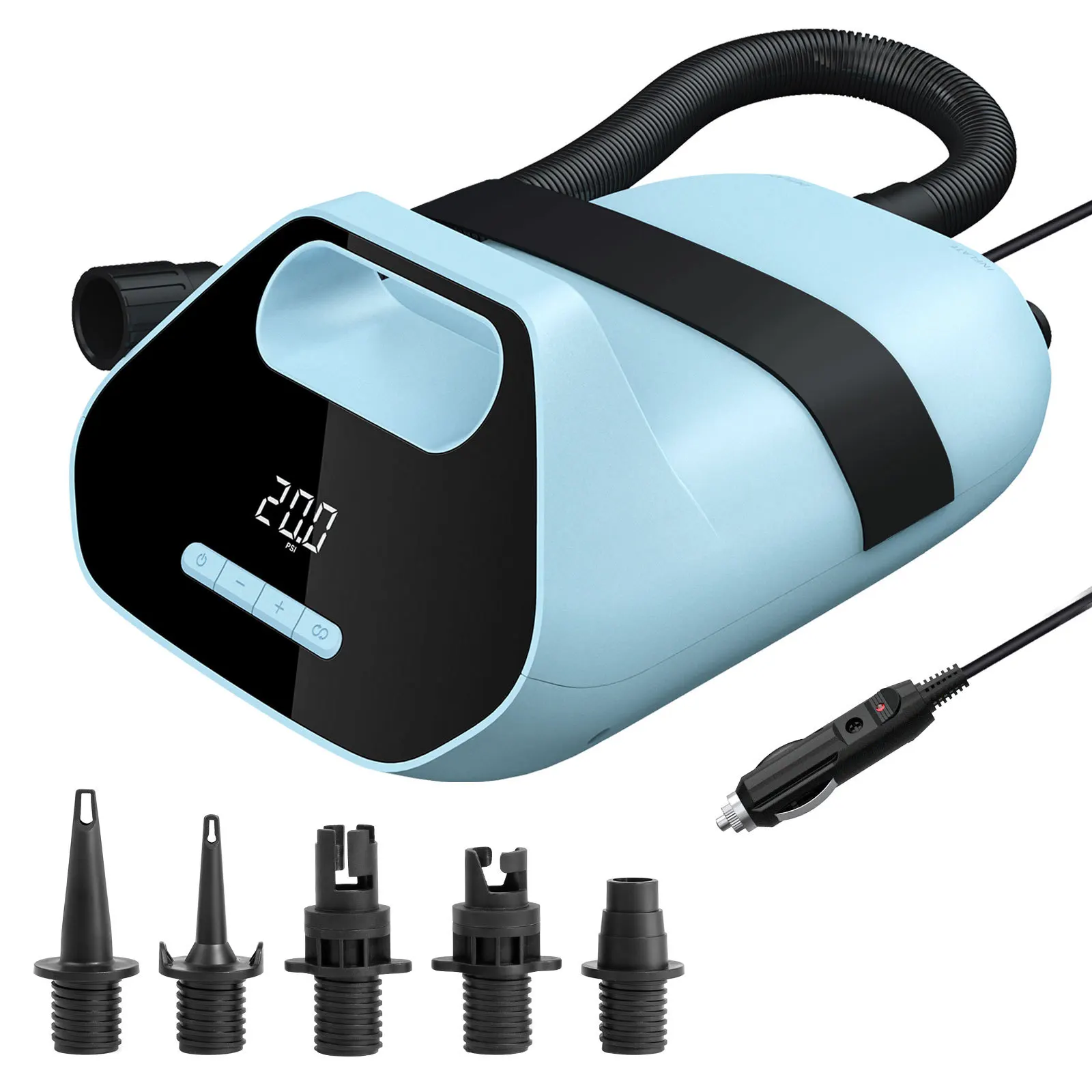 New Style High Pressure 20psi Electric SUP Pump Double Action Smart Air Pump Ball Accessory ABS Paddle Board Fitness Exercise